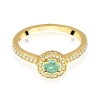 Pierścionek W0559 Szmaragd 0,30ct żółte złoto