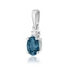 Zawieszka Z0001 Topaz London Blue 0,50ct białe złoto