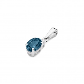 Zawieszka Z0001 Topaz London Blue 0,50ct białe złoto