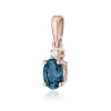 Zawieszka Z0001 Topaz London Blue 0,50ct różowe złoto