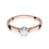 Pierścionek W0062 Diament Laboratoryjny 0,15ct różowe złoto