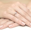 Pierścionek W0062 Diament Laboratoryjny 0,15ct różowe złoto