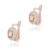 Kolczyki K0574 Morganit 2 x 0,40ct różowe złoto