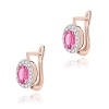Kolczyki K0574 Topaz Różowy 2 x 0,50ct różowe złoto
