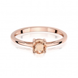 Pierścionek W0656 Morganit 0,40ct różowe złoto