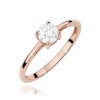 Pierścionek W0656 Biały Szafir 0,60ct różowe złoto