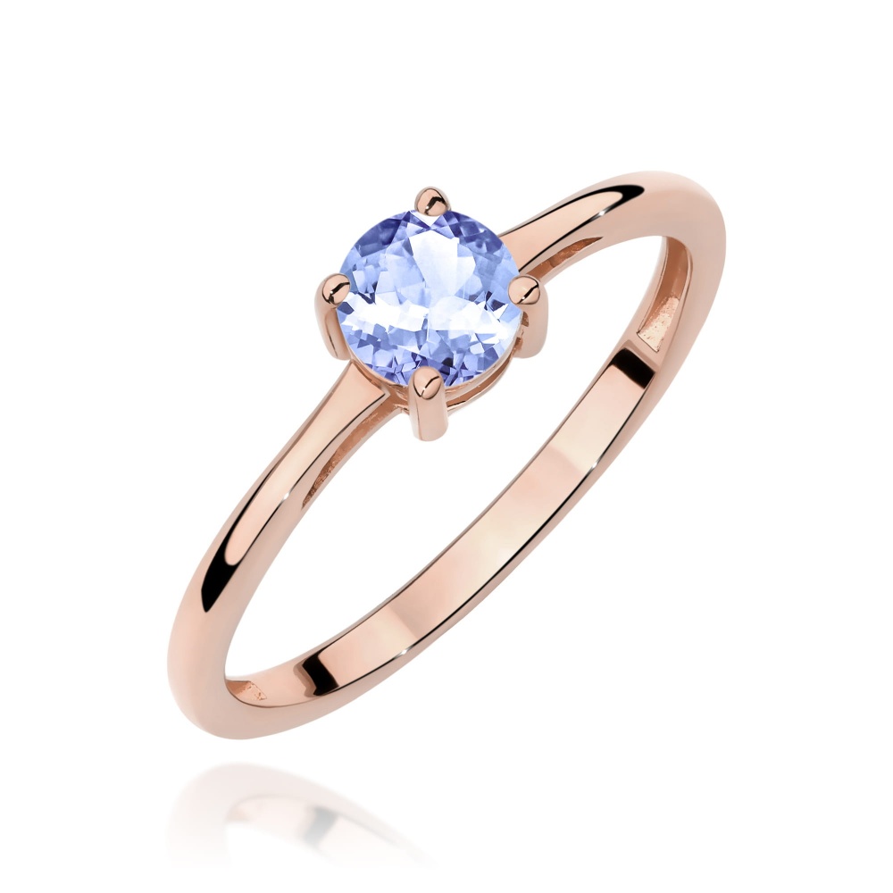 Pierścionek W0656 Tanzanit 0,50ct różowe złoto