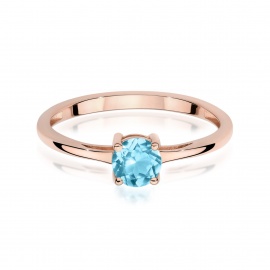 Pierścionek W0656 Topaz Swiss 0,50ct różowe złoto