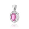 Zawieszka Z0574 Szafir Różowy 0,45ct białe złoto