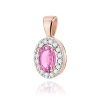 Zawieszka Z0574 Szafir Różowy 0,45ct różowe złoto