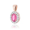 Zawieszka Z0574 Topaz Różowy 0,50ct różowe złoto