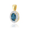 Zawieszka Z0574 Topaz London Blue 0,50ct żółte złoto