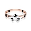 Pierścionek W0155 Diament Laboratoryjny 0,25ct różowe złoto