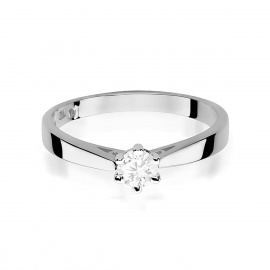 Pierścionek W0229B Diament Laboratoryjny 0,20ct białe złoto