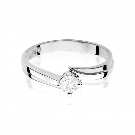 Pierścionek W0231B Diament Laboratoryjny 0,25ct białe złoto