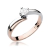 Pierścionek W0231B Diament Laboratoryjny 0,25ct różowe złoto