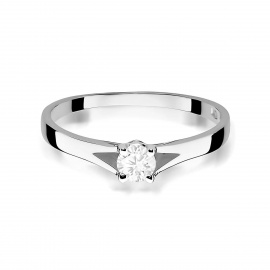 Pierścionek W0240 Diament Laboratoryjny 0,20ct białe złoto