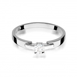Pierścionek W0241 Diament Laboratoryjny 0,20ct białe złoto