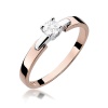 Pierścionek W0241 Diament Laboratoryjny 0,20ct różowe złoto