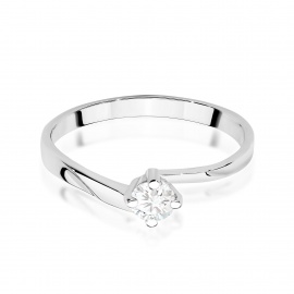 Pierścionek W0243 Diament Laboratoryjny 0,20ct białe złoto