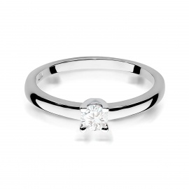 Pierścionek W0292 Diament Laboratoryjny 0,25ct białe złoto