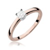 Pierścionek W0292 Diament Laboratoryjny 0,25ct różowe złoto