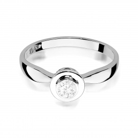 Pierścionek W0294 Diament Laboratoryjny 0,20ct białe złoto