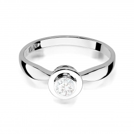 Pierścionek W0294 Diament Laboratoryjny 0,25ct białe złoto