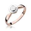 Pierścionek W0294 Diament Laboratoryjny 0,25ct różowe złoto
