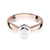 Pierścionek W0294 Diament Laboratoryjny 0,25ct różowe złoto