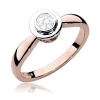 Pierścionek W0294 Diament Laboratoryjny 0,30ct różowe złoto