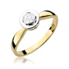 Pierścionek W0294 Diament Laboratoryjny 0,25ct żółte złoto