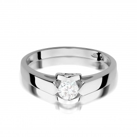 Pierścionek W0320 Diament Laboratoryjny 0,30ct białe złoto