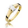 Pierścionek W0320 Diament Laboratoryjny 0,30ct żółte złoto