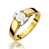 Pierścionek W0320 Diament Laboratoryjny 0,50ct żółte złoto