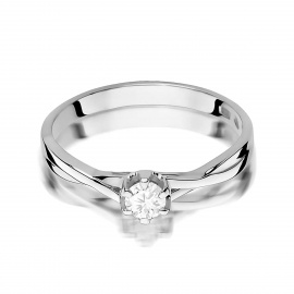Pierścionek W0340B Diament Laboratoryjny 0,20ct białe złoto