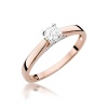 Pierścionek W0341 Diament Laboratoryjny 0,25ct różowe złoto