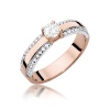 Pierścionek W0356 Diament Laboratoryjny 0,25ct różowe złoto