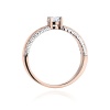 Pierścionek W0356 Diament Laboratoryjny 0,25ct różowe złoto