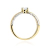 Pierścionek W0356 Diament Laboratoryjny 0,25ct żółte złoto