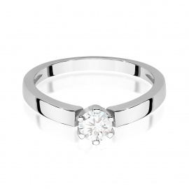 Pierścionek W0562 Diament Laboratoryjny 0,25ct białe złoto