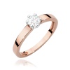 Pierścionek W0562 Diament Laboratoryjny 0,25ct różowe złoto