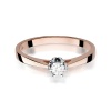 Pierścionek W0295 Diament Laboratoryjny 0,15ct różowe złoto