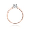 Pierścionek W0295 Diament Laboratoryjny 0,15ct różowe złoto
