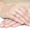 Pierścionek W0328 Diament Labortoryjny 0,08ct białe złoto