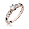 Pierścionek W0328 Diament Labortoryjny 0,08ct różowe złoto