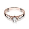 Pierścionek W0328 Diament Labortoryjny 0,08ct różowe złoto