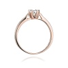 Pierścionek W0328 Diament Labortoryjny 0,08ct różowe złoto