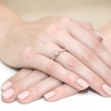 Pierścionek W0328 Diament Labortoryjny 0,08ct różowe złoto