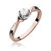 Pierścionek W0329 Diament Laboratoryjny 0,10ct różowe złoto